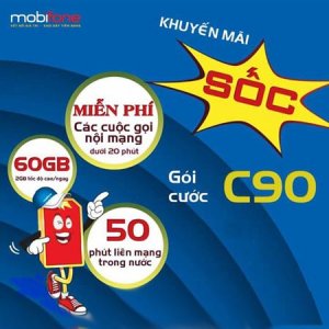 Đăng ký gói cước C90 MobiFone ưu đãi tới 60GB data mỗi tháng và gọi điện thoại nội mạng miễn phí