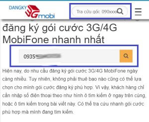 Tra cứu đối tượng đăng ký gói cước 3G,4G MobiFone