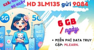 Đăng ký gói cước 3LM135 MobiFone có ngay 3 tháng sử dụng với 6GB / ngày