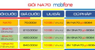 Đăng ký gói cước NA70 Mobifone - NA90 Mobifone thông dụng nhất