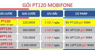 Đăng ký gói cước PT120 MobiFone có ngay 2GB/ngày thoải mái lướt web chỉ với 120K/tháng
