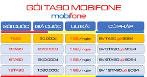 Cách đăng ký gói cước TA90 Mobifone chỉ 90k dùng data thả ga cả tháng