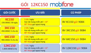 Đăng ký gói cước 12KC150 MobiFone nhận combo data+ thoại dùng cả năm phí cực rẻ