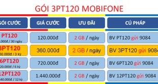Đăng ký gói cước 3PT120 Mobifone ưu đãi 2GB/ngày sử dụng liên tục 3 tháng