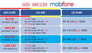 Cách đăng ký gói cước 6KC120 MobiFone 1.5GB/ngày- thoại tẹt ga suốt nửa năm