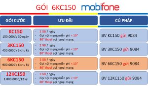 Cách đăng ký gói cước 6KC150 MobiFone thoải mái data+ thoại suốt 6 tháng
