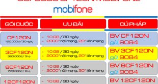 Tham gia gói cước CF120N Mobifone có ngay 10GB - thoại thả ga- free tiện ích suốt 30 ngày