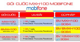 Đăng ký gói cước 12MXH100 Mobifone nhận 360GB- free tiện ích giải trí liên tục 1 năm
