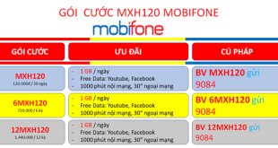 Đăng ký gói cước 12MXH120 Mobifone ưu đãi data kèm thoại liên tục 1 năm