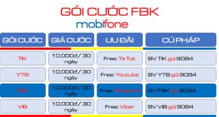 Tham gia gói cước FBK Mobifone chỉ với 10K lướt Facebook "tẹt ga"cả tháng