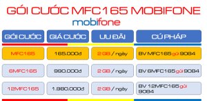 Đăng ký gói cước 12MFC165 Mobifone ưu đãi 720GB kèm thoại, tiện ích suốt 1 năm