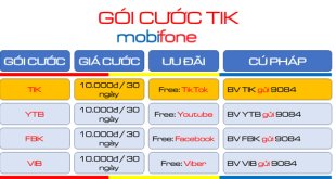 Đăng ký gói cước TIK Mobifone miễn phí data xem TikTok suốt 30 ngày chỉ với 10.000đ