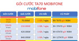 Đăng ký gói cước TA70 Mobifone chỉ 70k online và học tiếng Anh cả tháng