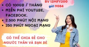 Đăng ký gói cước 12MFY200 MobiFone free data- phút gọi liên tục cả năm