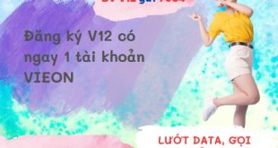 Đăng ký gói cước V12 Mobifone tặng bạn 8GB- free gọi kèm giải trí VieON trong 24h