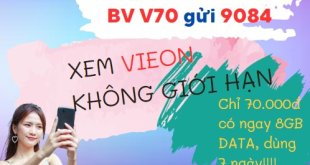Đăng ký gói cước V70 Mobifone nhận 8GB/ngày- free gọi, giải trí cùng VieON