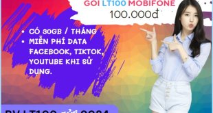 Đăng ký gói cước LT100 Mobifone nhận 30GB, free giải trí- luyện thi chỉ 100K/ tháng