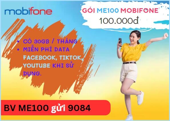 Đăng ký gói cước ME100 Mobifone học tiếng Anh miễn phí- ưu đãi data trọn gói chỉ 100K/tháng