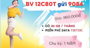 Đăng ký gói cước 12C80T MobiFone ưu đãi 360GB kèm tiện ích giải trí suốt cả năm