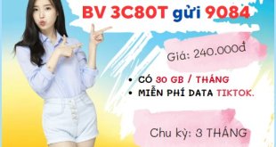 Đăng ký gói cước 3C80T MobiFone ưu đãi 90GB- free TikTok, ClipTV liên tục 3 tháng