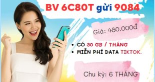 Đăng ký gói cước 6C80T MobiFone có ngay 1GB/ngày- free data TikTok, ClipTV liên tục nữa năm