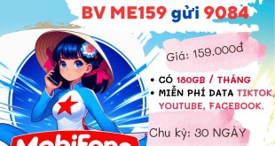 Đăng ký gói cước ME159 Mobifone nhận ngay ưu đãi cực khủng