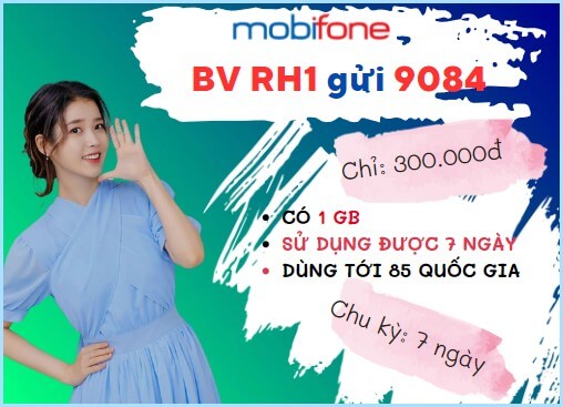 Cách đăng ký gói cước RH1 Mobifone nhận 1GB data CVQT chỉ 300k