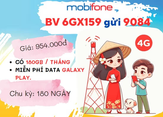 Cách đăng ký gói cước 6GX159 MobiFone- Gọi thả ga, data không giới hạn sử dụng suốt 6 tháng
