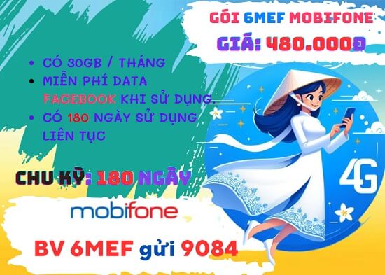 Đăng ký gói cước 6MEF MobiFone: Trải nghiệm học tập và kết nối Facebook thả ga suốt 6 tháng