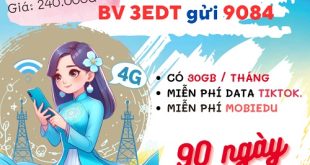 Đăng ký gói cước 3EDT Mobifone nhận 90GB data, miễn phí tiện ích 3 tháng chỉ 240k