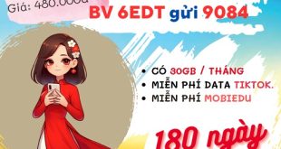 Đăng ký gói cước 6EDT Mobifone dùng data và học online nửa năm chỉ 480k