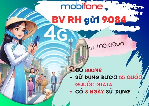 Đăng ký gói cước RH Mobifone có ngay 300MB data CVQT chỉ 100k