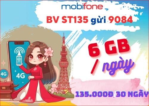 Đăng ký gói cước ST135 Mobifone có ngay 6GB Data tốc độ cao mỗi ngày