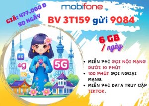 Đăng ký gói cước 3T159 Mobifone: Có ngay 6GB mỗi ngày, gọi thả ga, dùng 3 tháng