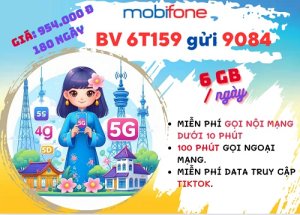 Gói cước 6T159 Mobifone: có ngay 6GB mỗi ngày, gọi thả ga, dùng 6 tháng