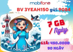Đăng ký gói cước 3YEAH150 Mobifone có ngay 7GB mỗi ngày, dùng 3 tháng