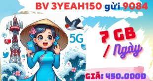 Đăng ký gói cước 3YEAH150 Mobifone có ngay 7GB mỗi ngày, dùng 3 tháng