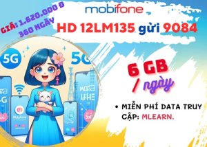 Gói cước 12LM135 Mobifone có ngay 6GB mỗi ngày, dụng trọn gói 1 năm