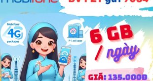 Gói cước FZT MobiFone ưu đãi 6GB mỗi ngày, chỉ 135.000đ dùng 30 ngày