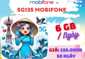 Đăng ký gói cước 5G135 Mobifone chỉ 135k nhận 180GB data giải trí cùng VieOn cả tháng