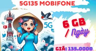 Đăng ký gói cước 5G135 Mobifone chỉ 135k nhận 180GB data giải trí cùng VieOn cả tháng