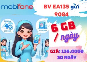 Gói cước EA135 Mobifone ưu đãi 180GB data, miễn phí học tiếng Anh cả tháng