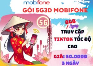 Đăng ký gói cước 5G3D Mobifone nhận ưu đãi 24GB data kèm 3 ngày miễn phí Tiktok