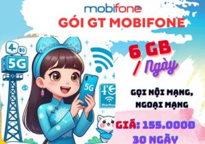 Đăng ký gói cước GT Mobifone chỉ 155k có ngay 6GB, gọi thả ga, dùng 5G