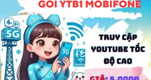 Đăng ký gói cước YTB1 Mobifone xem Youtube cả ngày chỉ 5k