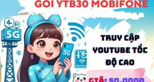 Đăng ký gói cước YTB30 Mobifone xem Youtube thả ga suốt 30 ngày chỉ 50k