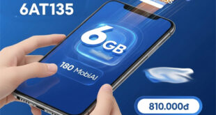 Gói cước 6AT135 Mobifone ưu đãi 7GB data mỗi ngày suốt nửa năm