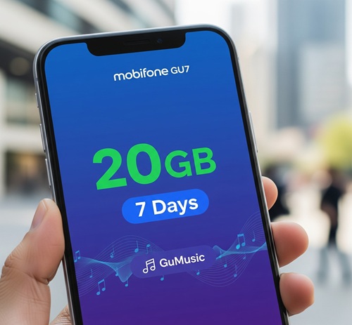 Cách đăng ký gói cước GU7 Mobifone- Gói data tuần nghe nhạc cùng GuMusic